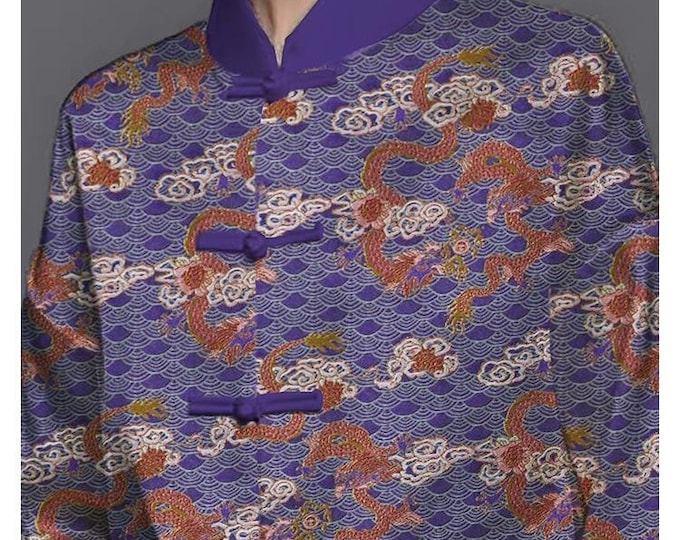Chinese Song Dynasty brocade Fabric | Full Meter Price | 55" Wide | Handmade Silk Brocade | Cheongsam, Mongolian robe, Qipao , Decor Fabric