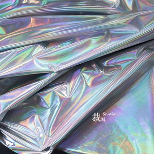 Metallic Iridescent Fabric: 55&quot; Wide Stretch Knit, Sold by the Yard