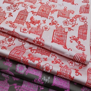 2 Colors Chinese Brocade Fabric Birdcage Cushion cover suit pillow case cheongsam Qipao Fabric