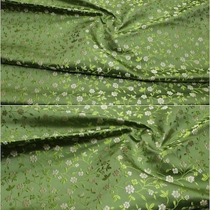 Tessuto di broccato di fiori cinesi / 9,99 Prezzo al metro pieno / 29,5 "di larghezza / Tessuto cinese in 9 colori rosso, blu, verde, giallo, porpora di broccato cinese
