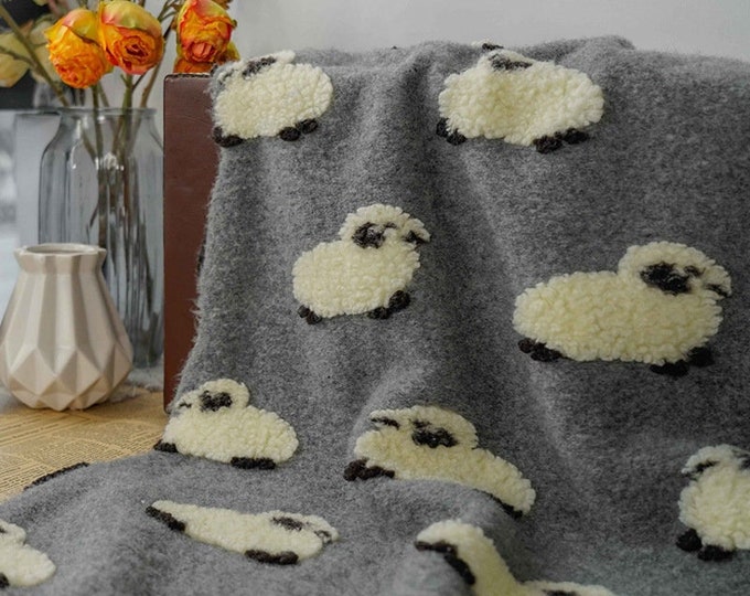 Lamb Velvet Fabric, Grey Plush Fabric, Soft plush, Fabric, Upholstery, Cosplay, Costume, blanket, Hats, Jacket, Bag/Fabric by yard, 63" W