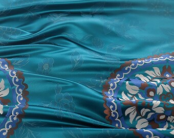 Chinese style Mongolian Gown Tibetan robe decoration Brocade handmade fabric, jacquard silk brocade, Upholstery, Quilting and Sewing fabric