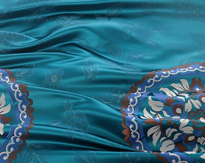 Chinese style Mongolian Gown Tibetan robe decoration Brocade handmade fabric, jacquard silk brocade, Upholstery, Quilting and Sewing fabric
