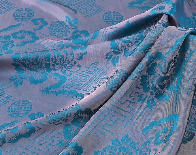59"W Rayon jacquard fabric, Digital print, 2 patterns, Sewing fabric, Upholstery, Decor, Costume, Curtain, bag, Sewing, Cosplay, DIY/Fabric