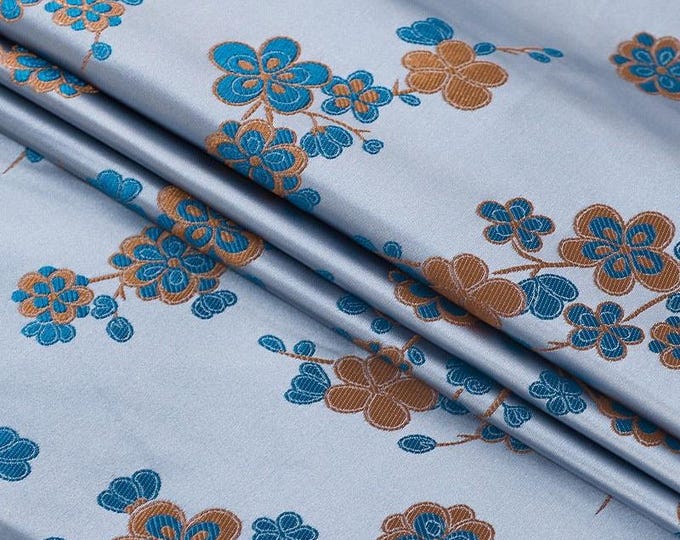 5 Colors Traditional flower rayon jacquard brocade Fabric, 29.5", Upholstery, Decor, Costume, Curtain, Handbag, Sewing/Fabric by the meter
