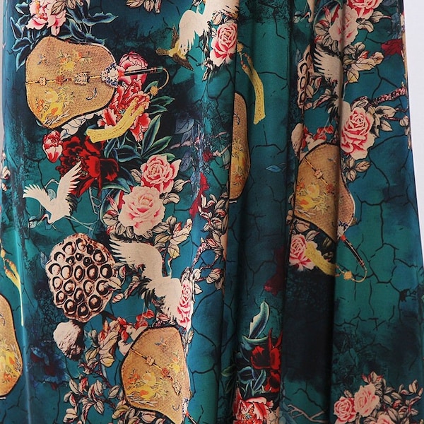 Chinese Silk Fabric - Etsy