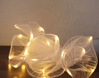 Light wavy yarn Fabric, 25cm Wide 3D folds Ruffle Organza, Designer Fabric, Wedding, Gowns, Events, Decoration, Stiff shape & Texture fabric