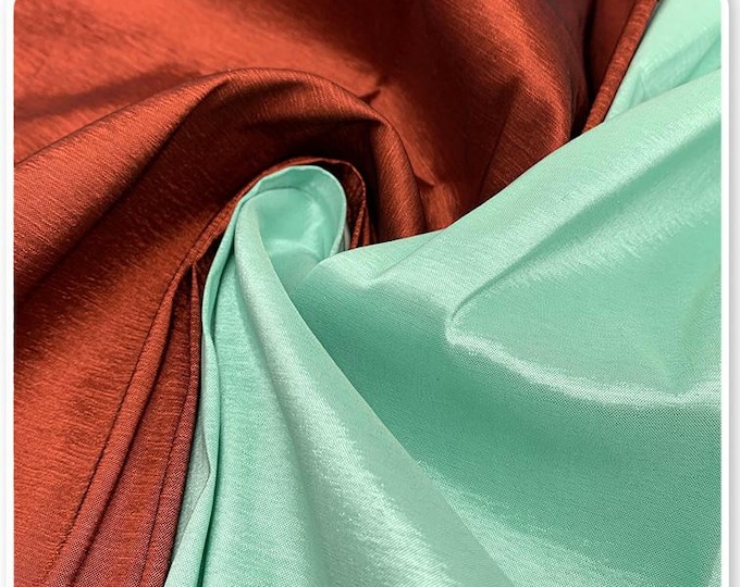 59"W Stretch Taffeta Fabric, Chameleon shiny Fabric, Hanbok Dress, sports Fabric, sell by the Meter, Breathability, 110+ colors to choose