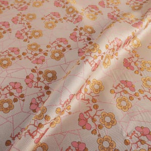 Gold color chinese plum blossom silk brocade fabric multicolors cheongsam Qipao brocade fabric by the meter, 58"Wide