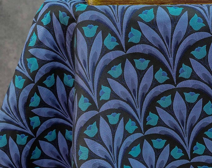 Tulip Jacquard Fabric – Embossed Floral Material, 58" Wide