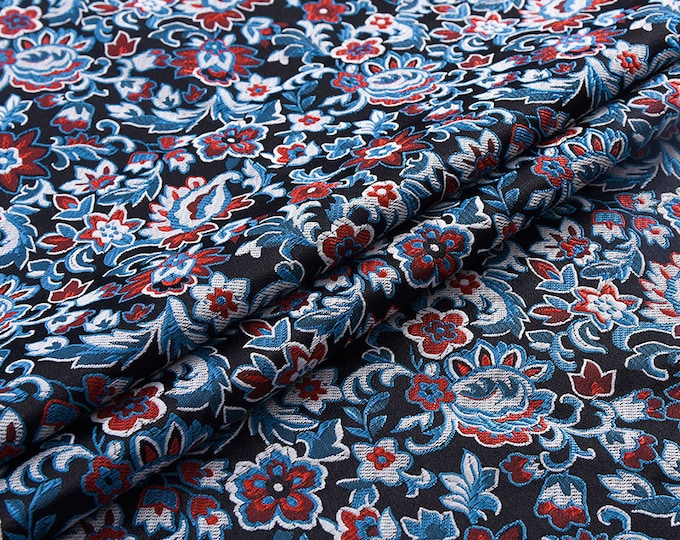 Lucky Smile flower Pattern Brocade Fabric | 9.99 Full meter Price | 29.5" Wide | Cheongsam, Qipao, Chinese Dress, Home Decor, Pillow case