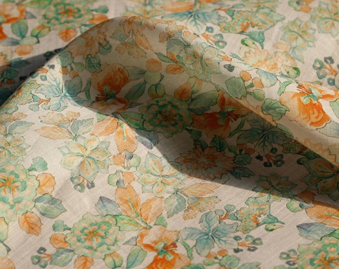 100% Ramie Fabric, 3 patterns, Clothing & Home Textile, 55“W, Upholstery, Costume, Curtain, bag, Sewing, Scarf, Shawl/Fabric by one meter