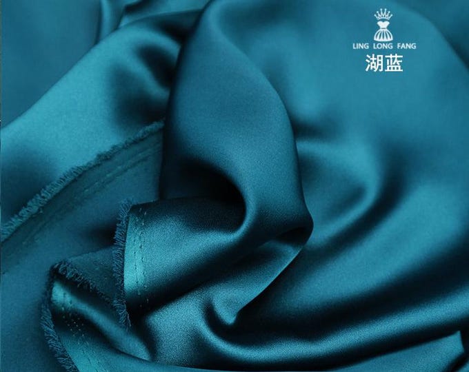 58"W High-end Silky Draped Satin, Designer fabric, Dress, Upholstery, Decor, Costume, Curtain, Handbag, Sewing, DIY /Fabric by the meter