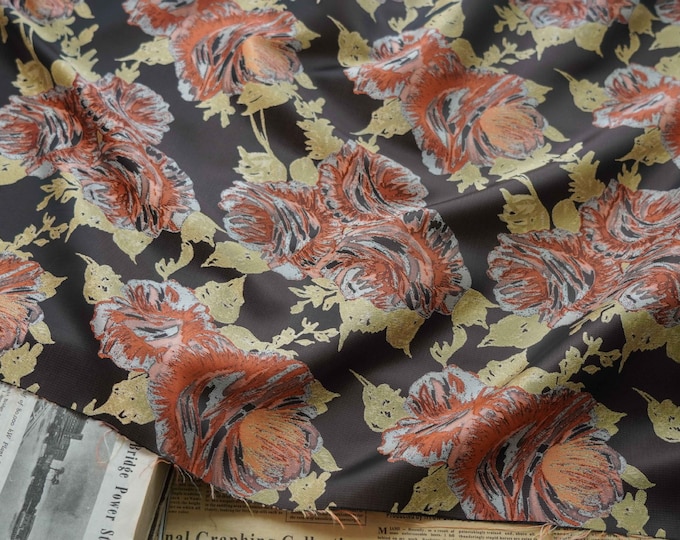 Jacquard woven fabric, oil painting pattern, Upholstery, Decor, Costume, Curtain, bag, DIY, drapery, sewing, sofa, carpet/Fabric, 59"W