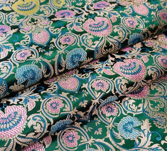 Silk Brocade Fabric Hyacinth Design Wedding Fabric 45 - Etsy