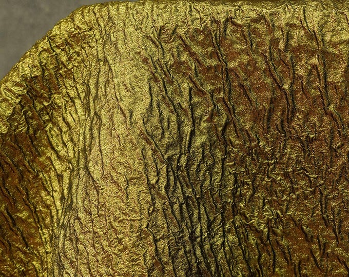 Gold color & gold thread jacquard fabric, 3D texture, designer fabric, Upholstery, Prom dress and Sewing fabric, 54" W By 1 yard on SALE