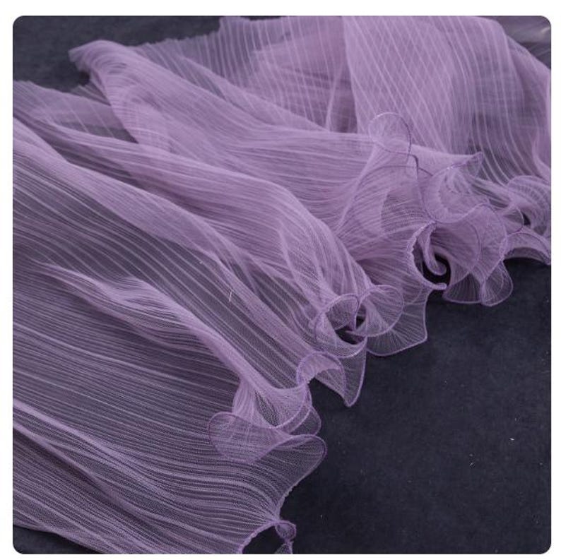 Organza Ruffle Pleated Ruffle Organza Fabric by the Yard: Teal Green, Stiff Texture ...