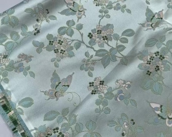 Silk Brocade Fabric butterfly, Wedding Fabric, 55"W brocade Fabric By 1 Meter on SALE, Upholstery, Quilting, Sewing, Costume, drapery, DIY