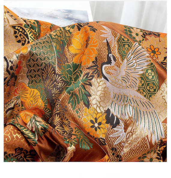 Japanese Kirin Nishijin Colorful Silk Brocade Fabric| 59