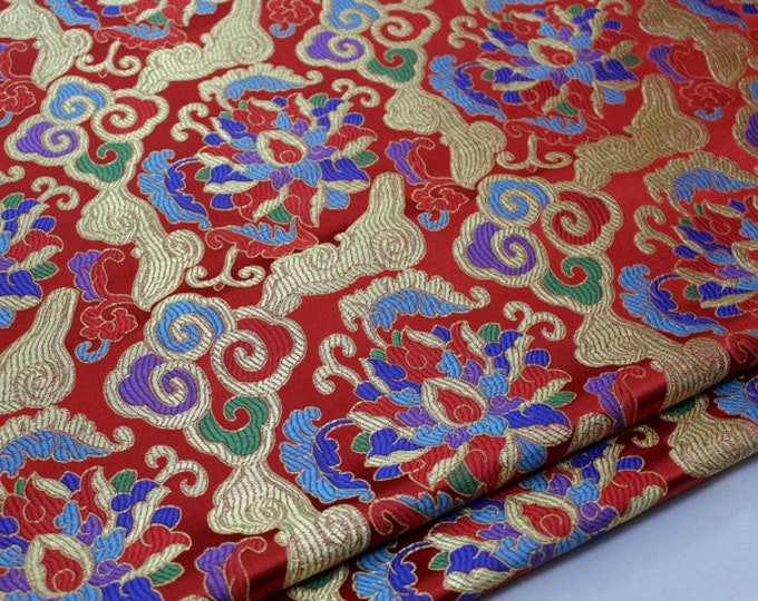 4 Colors Chinese style Mongolian Gown Tibetan robe decoration Brocade handmade fabric jacquard silk brocade antique fabric