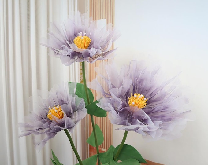 Gradient Peony Wedding Decor: Floral Centerpiece, Photo Booth Backdrop
