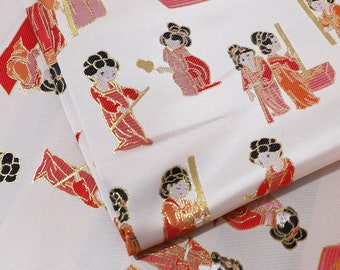 Gold thread Tang Palace Lady Jacquard fabric,  Upholstery, Prom dress, Sewing fabric, Upholstery, Decor, DIY, Doll making/fabric, 59"W