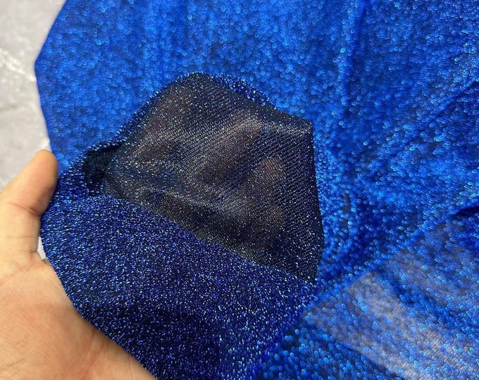 Metallic Starry Sheer Fabric – Gold Silver Thread, 59" Wide