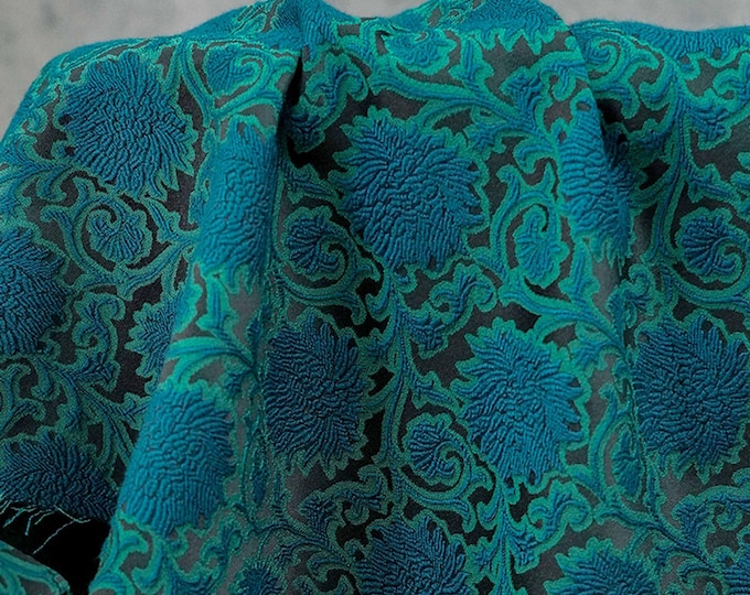 Embossed Jacquard Brocade Fabric: Qipao Cheongsam Material - 55" Wide