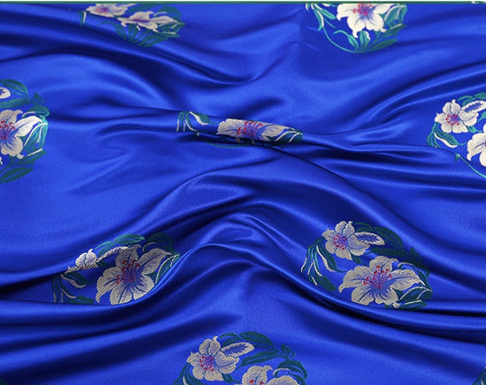 Chinese style Mongolian, Tibetan robe decor, handmade, jacquard silk brocade antique fabric, Upholstery, Quilting and Sewing fabric  drapery
