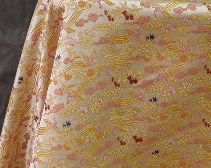 59"W Song Brocade 2 colors Phoenix Brocade, Emperor Tibetan robe, cheongsam, Upholstery, Quilting and Sewing, drapery, costume/fabric