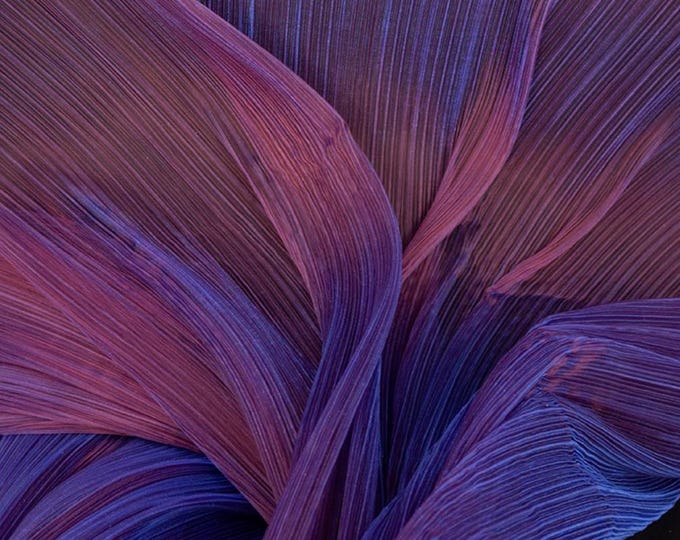Two-Tone Fantasy Gradient Fabric with Small Pleats, 58"W 5 Colors Designer Fabric, Wedding, Crafts, Events, DIY, background Texture fabric
