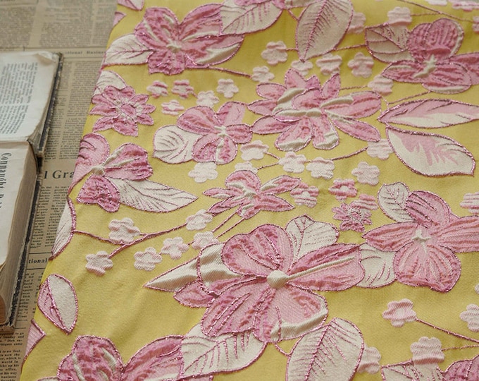 Gold thread 3D jacquard fabric, designer fabric, Upholstery, Decor, Costume, Curtain, Handbag, Sewing, drapery/Fabric by the meter, 54"