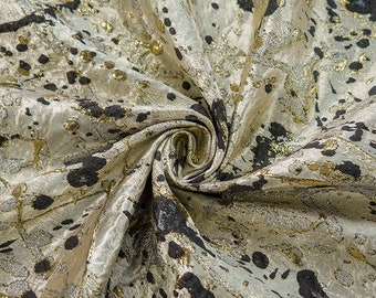 Gilding Bronzing Jacquard Fabric: Embossed Metallic Designer Material