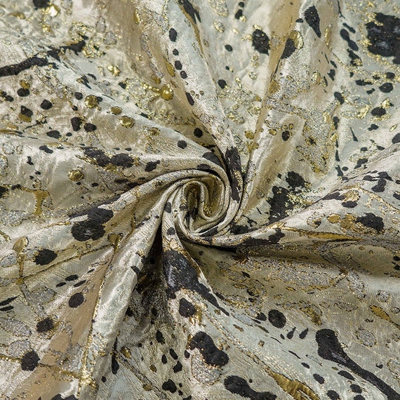 Gilding Bronzing Jacquard Fabric: Embossed Metallic Designer Material