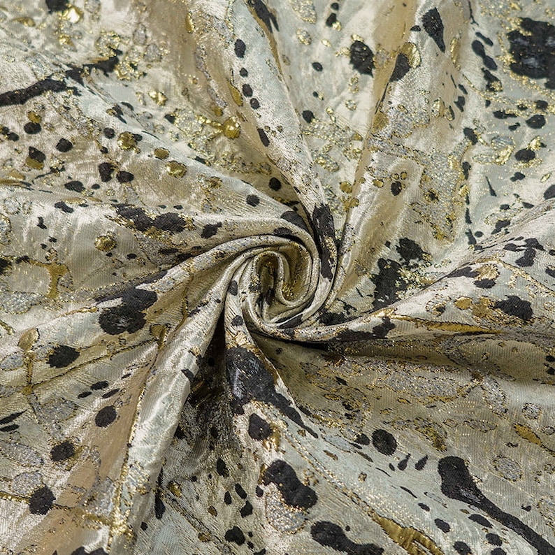 Gilding Bronzing Jacquard Fabric: Embossed Metallic Designer Material image 1