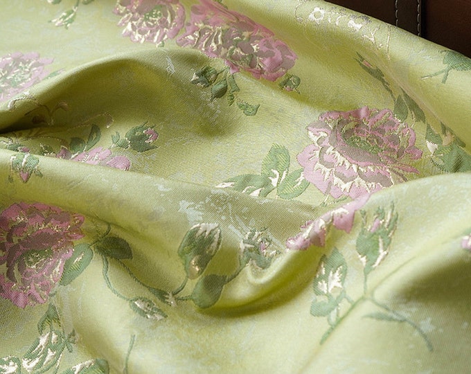 59"W Retro Palace style brocade jacquard fabric, Fabulous exclusive Fabric, Drapery, Upholstery, Decor, Costume, Quilting/Fabric by 1 meter