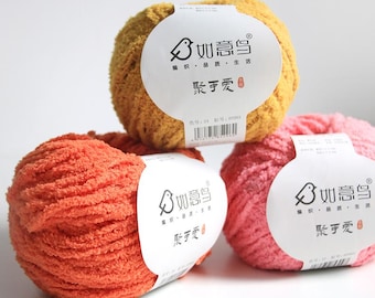 Hand-Knitted DIY Crochet Doll Yarn – Premium Quality Crafting Material for Dolls, Toys & Amigurumi, Sold by Ball, 58 colors to choose