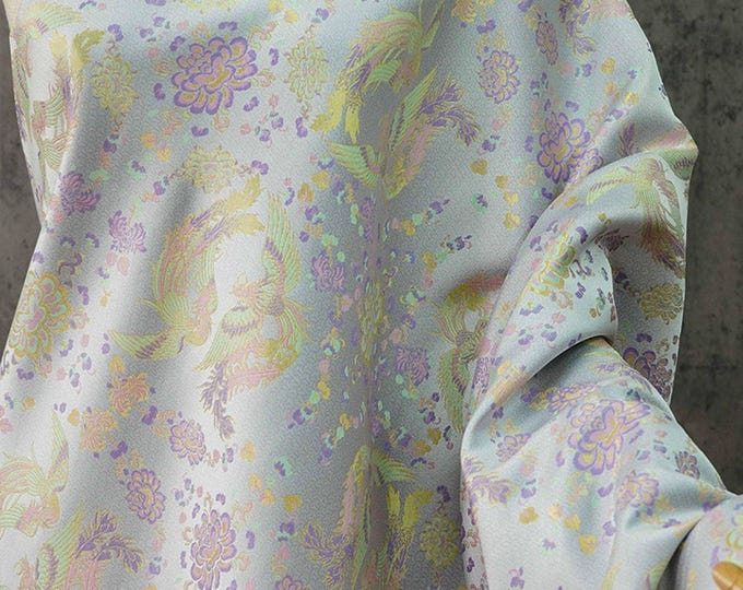 58"W Ancient Chinese Famous paintings pattern jacquard fabric, Upholstery, Decor, Costume, Curtain, Handbag, Sewing, DIY/Fabric by the meter