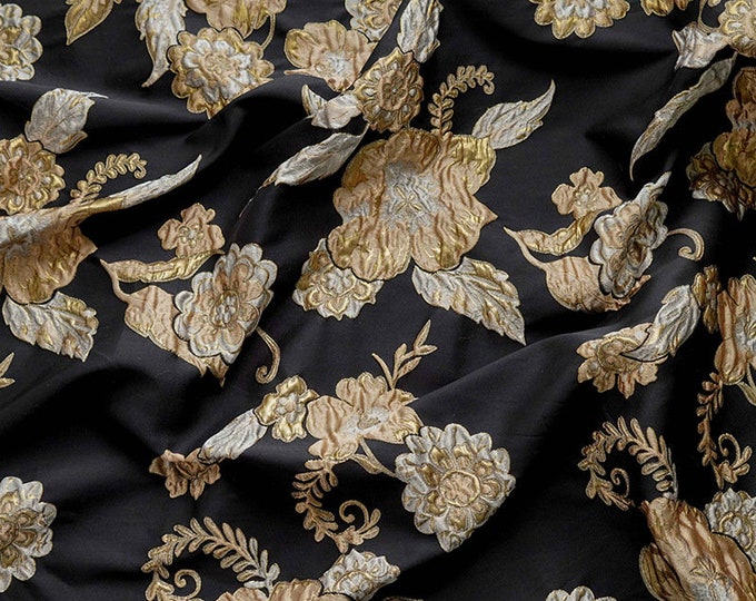 57"W Retro Palace style brocade 3D jacquard dress fabric, Fabulous exclusive Fabric,Drapery, Upholstery, Decor, Costume/Fabric by the meter