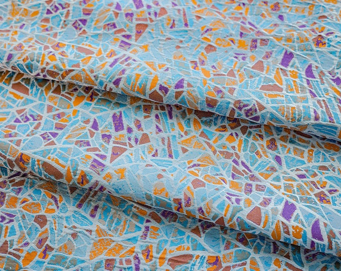 Fresh blue soft jacquard fabric, designer fabric, Upholstery, Dress, Sewing, Upholstery, Decor, Bag, Decor, DIY/Fabric, 59"W By one yard