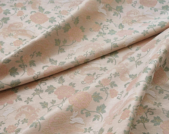 Forest style velvet gold thread rabbit jacquard fabric, Upholstery, drapery, Quilting, DIY, Handbag and Sewing/fabric, 59"Width by the meter