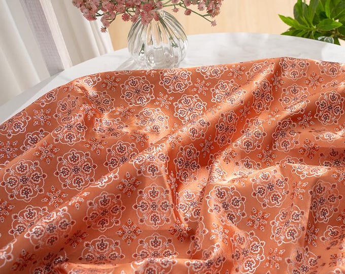 Jacquard Tibetan Brocade Fabric: High-Density Hanfu Vest Material