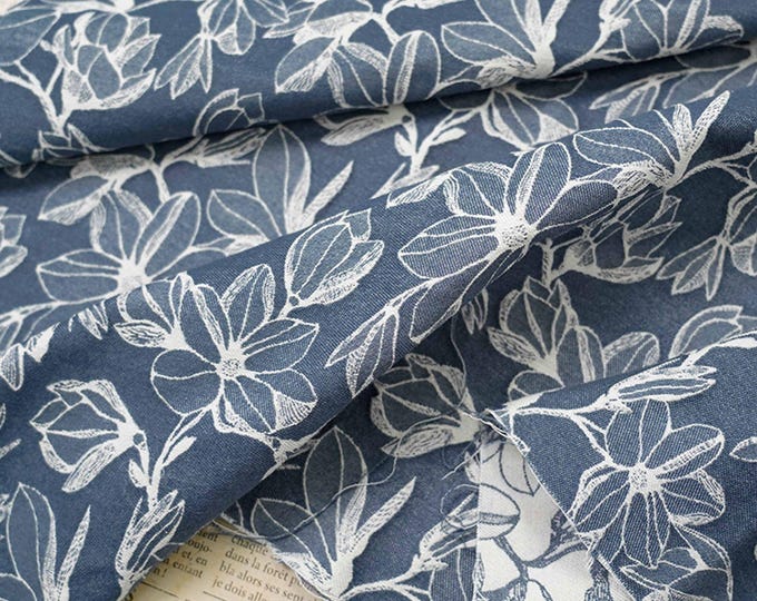 Cotton blended, Textile Symphony of Jacquard, 3D Denim Jean Cotton in a Thick Jacket Creation, 53", Upholstery, Quilting, Sewing, drapery
