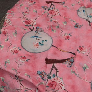 Tuanxi Asian Chinese Traditional Style, 55 "W, Tessuto di lino naturale e puro di qualità premium, decorazioni per la casa, tappezzeria, sciarpa e tessuto per cucire