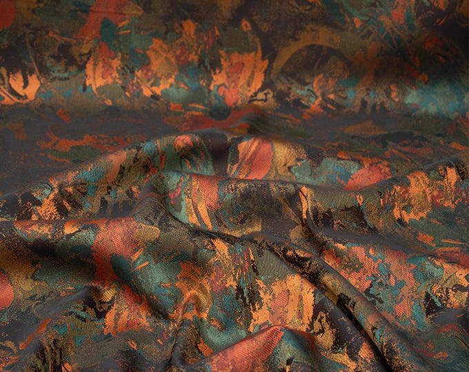Brocade jacquard fabric, 3D oil painting texture, designer fabric, Upholstery, Prom dress and Sewing fabric, 59" W By 1 Meter on SALE