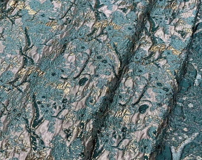 Oil painting Malachite green Oil Painting Jacquard fabric, Upholstery, Decor, Costume, Curtain, bag, Sewing, DIY/Fabric by the meter, 57"W