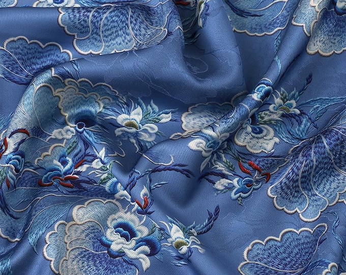 Tea Silk Satin Fabric: Chinese Style Upholstery, Costume, Drapery (59"W