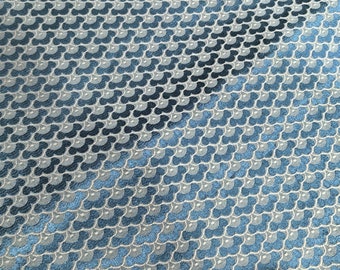Japanese Fabric, Japanese Fish scale auspicious cloud pattern Jacquard silk brocade by meter, 59” Width, Woven Damask kimono fabric On SALE
