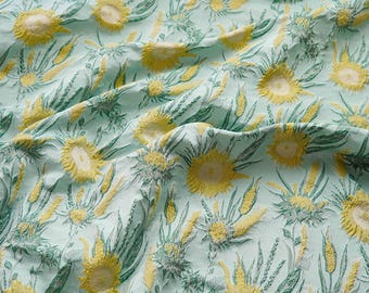 Floral Jacquard Fabric: 3D Texture Oil Painting Style (51"W)