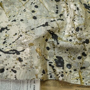 Gilding Bronzing Jacquard Fabric: Embossed Metallic Designer Material image 4